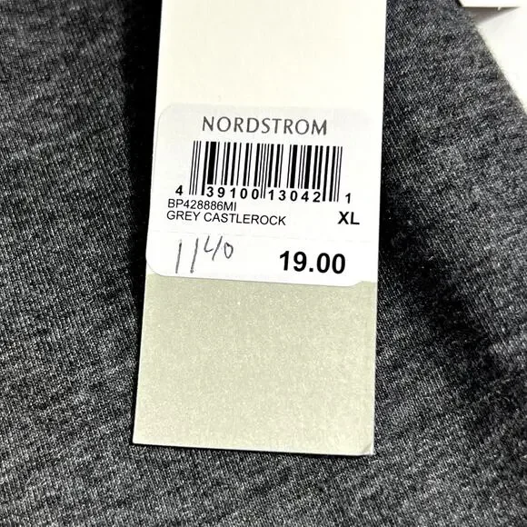 BP Long Sleeve Off The Shoulder Fitted Crop Top Grey Womens XL - Picture 10 of 11